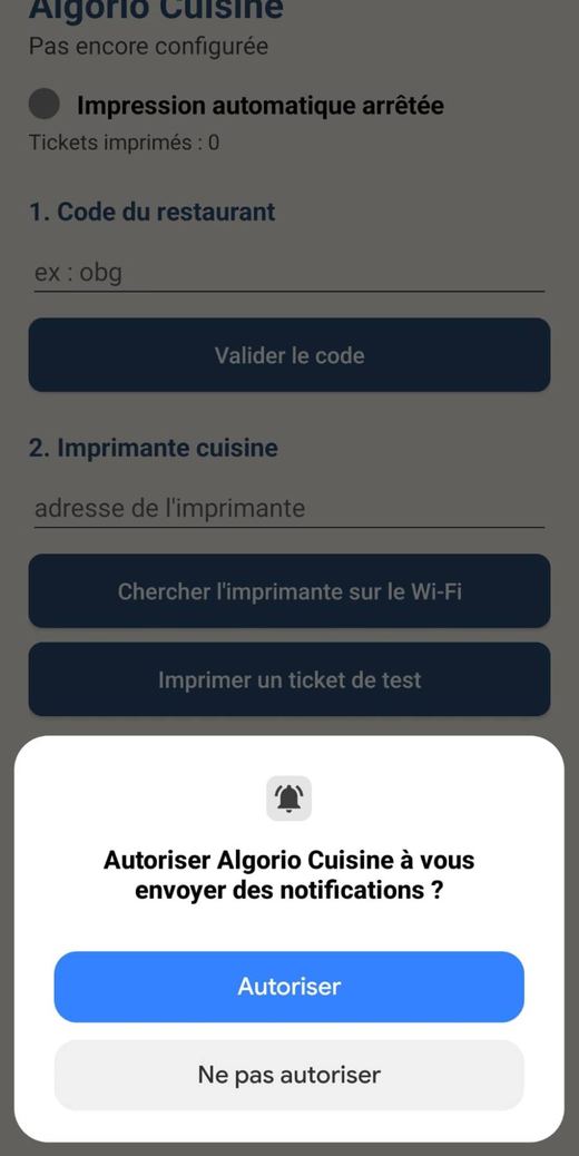 Autoriser Algorio Cuisine à vous envoyer des notifications ? Autoriser ou Ne pas autoriser